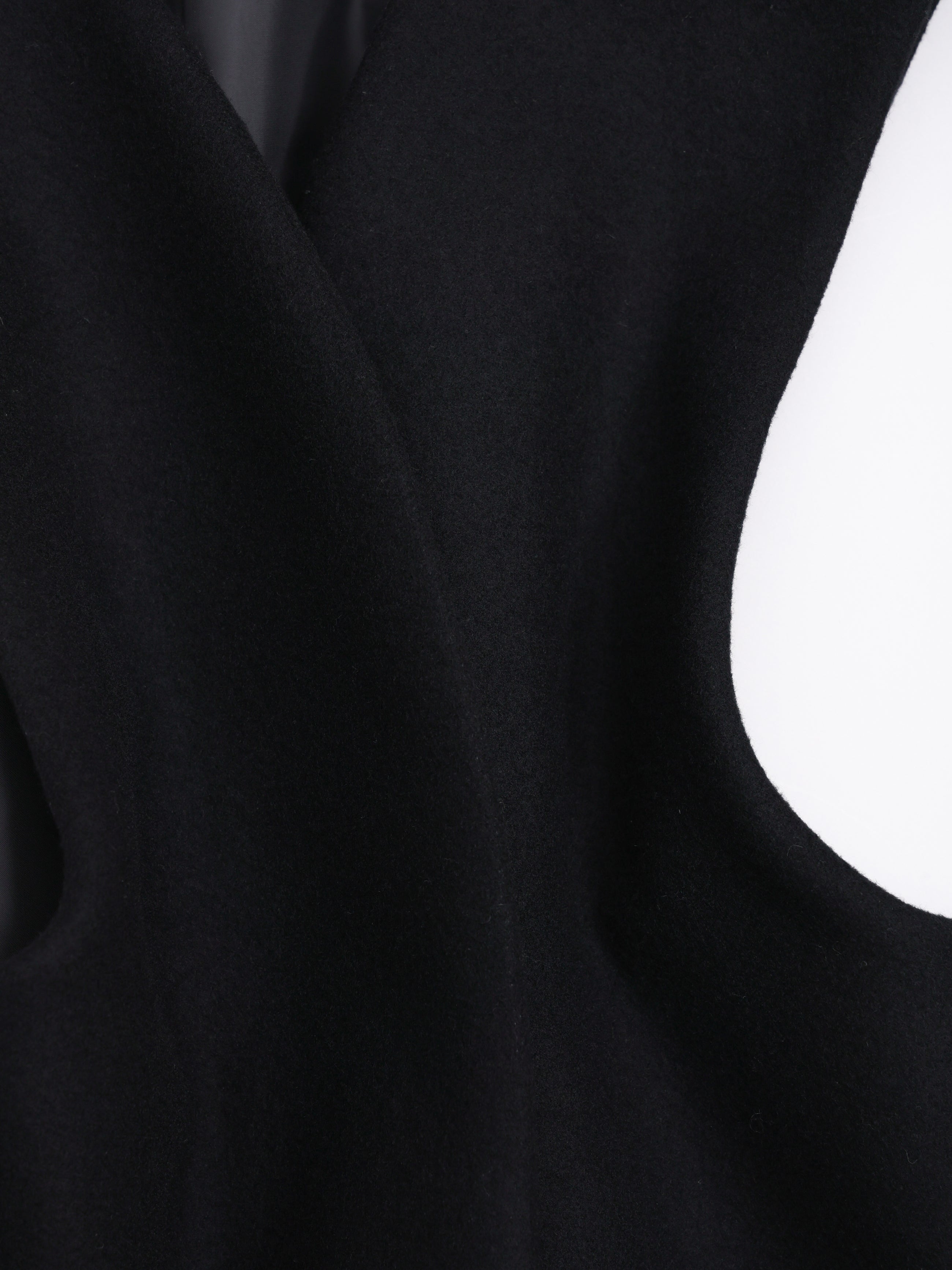 lambs wool melton gilet