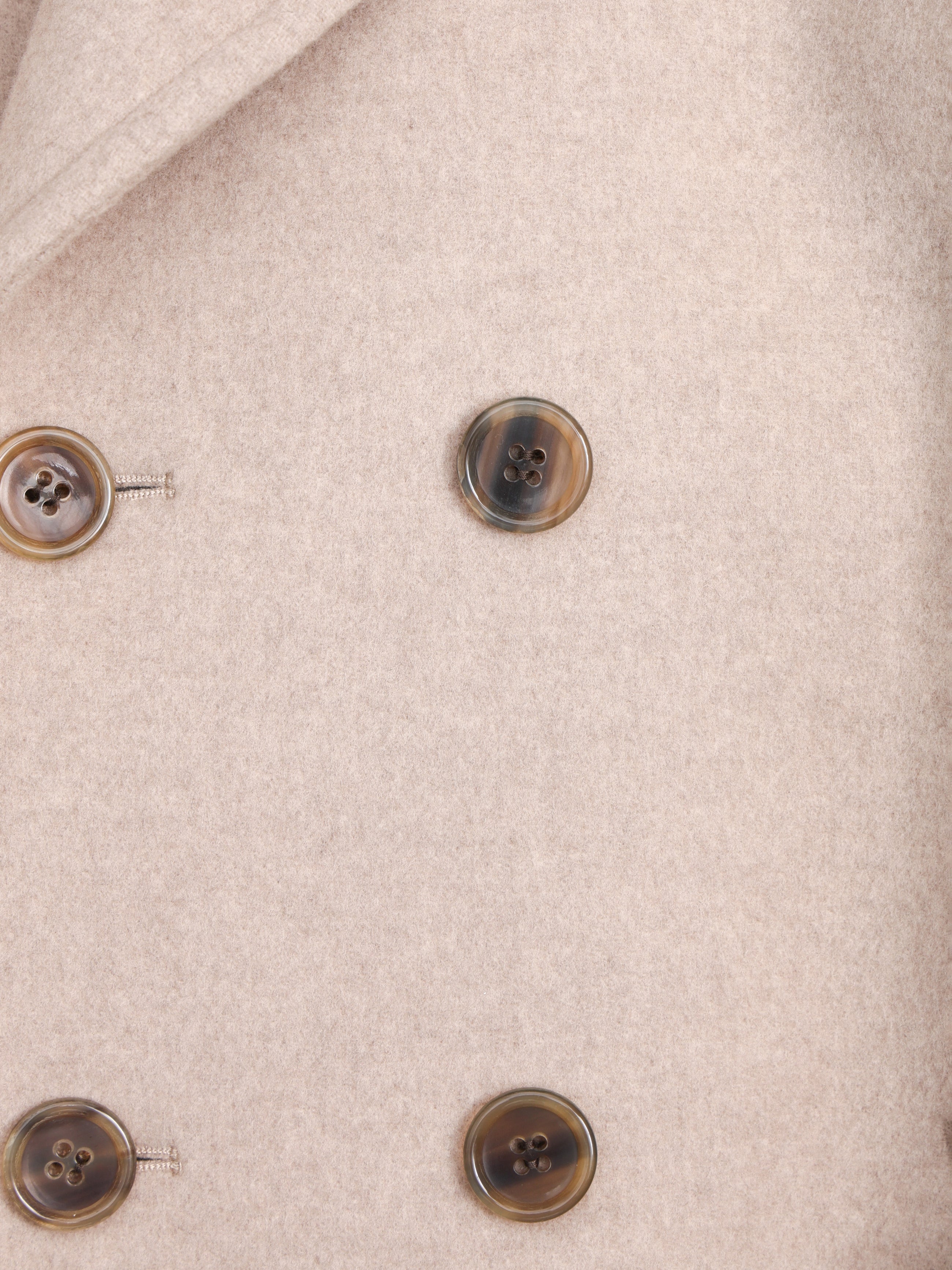 lambs wool melton big collar w coat