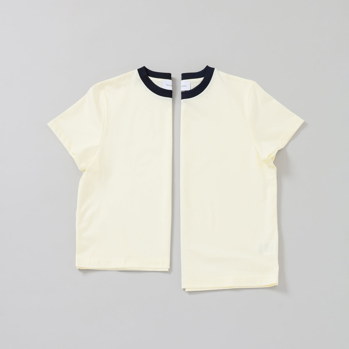 two tone crew neck t-shirt / short