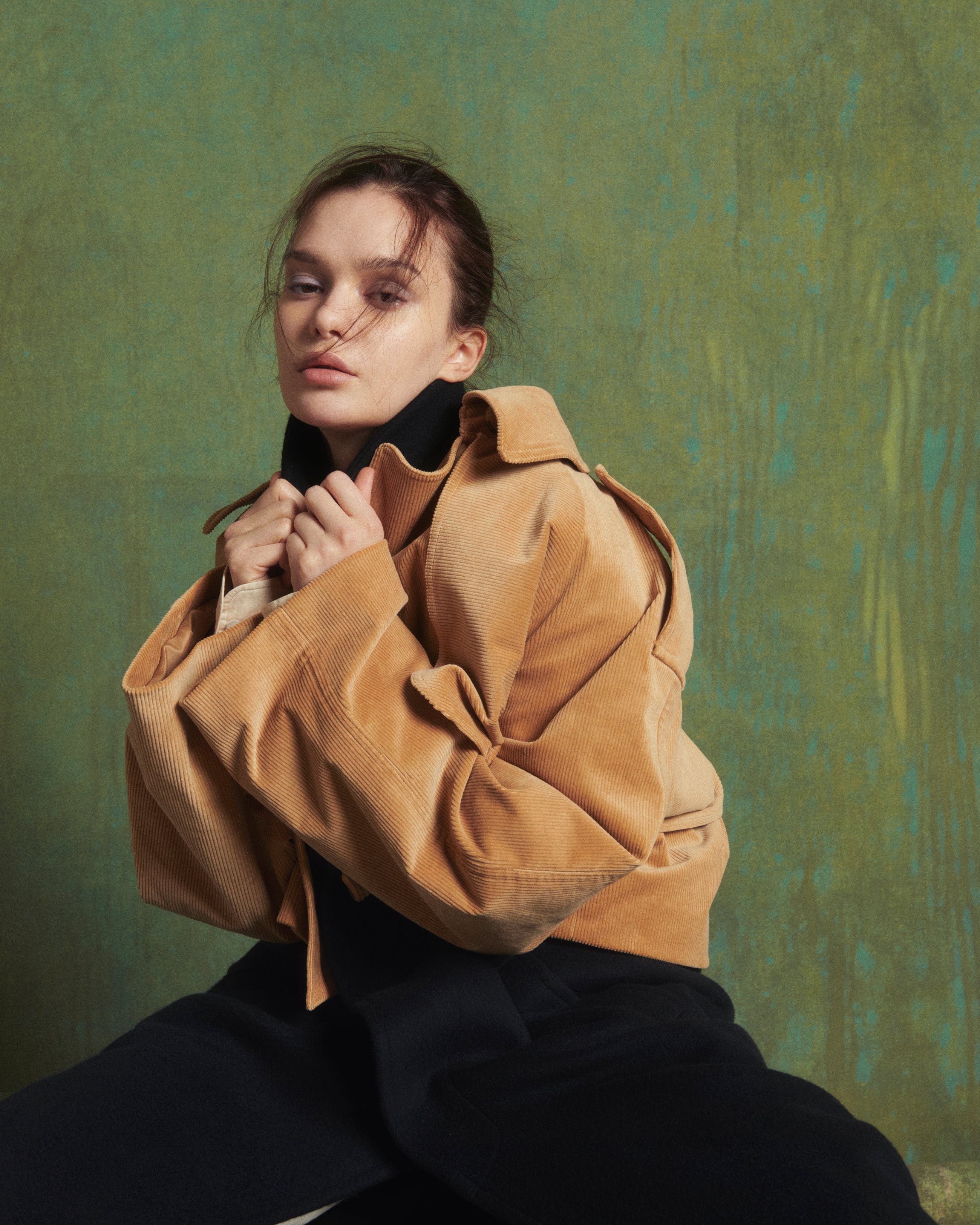 16w cotton corduroy short jacket