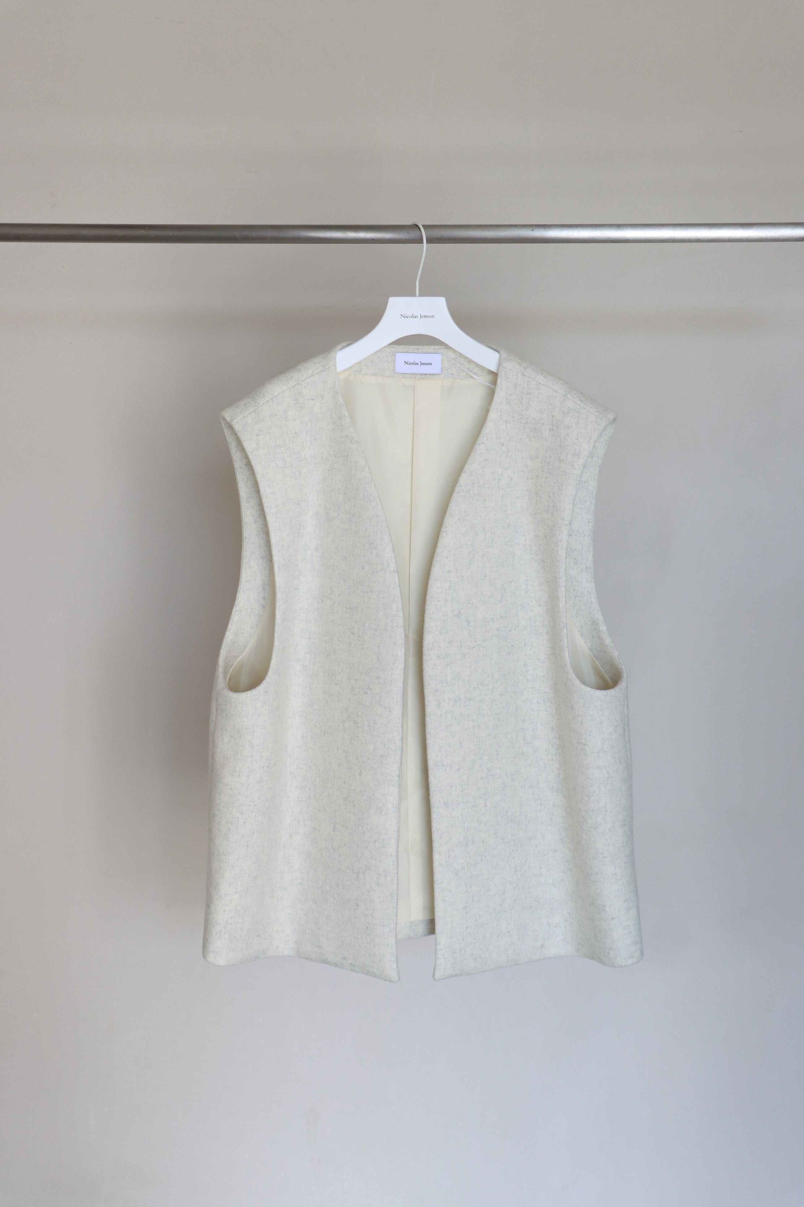 lambs wool melton gilet