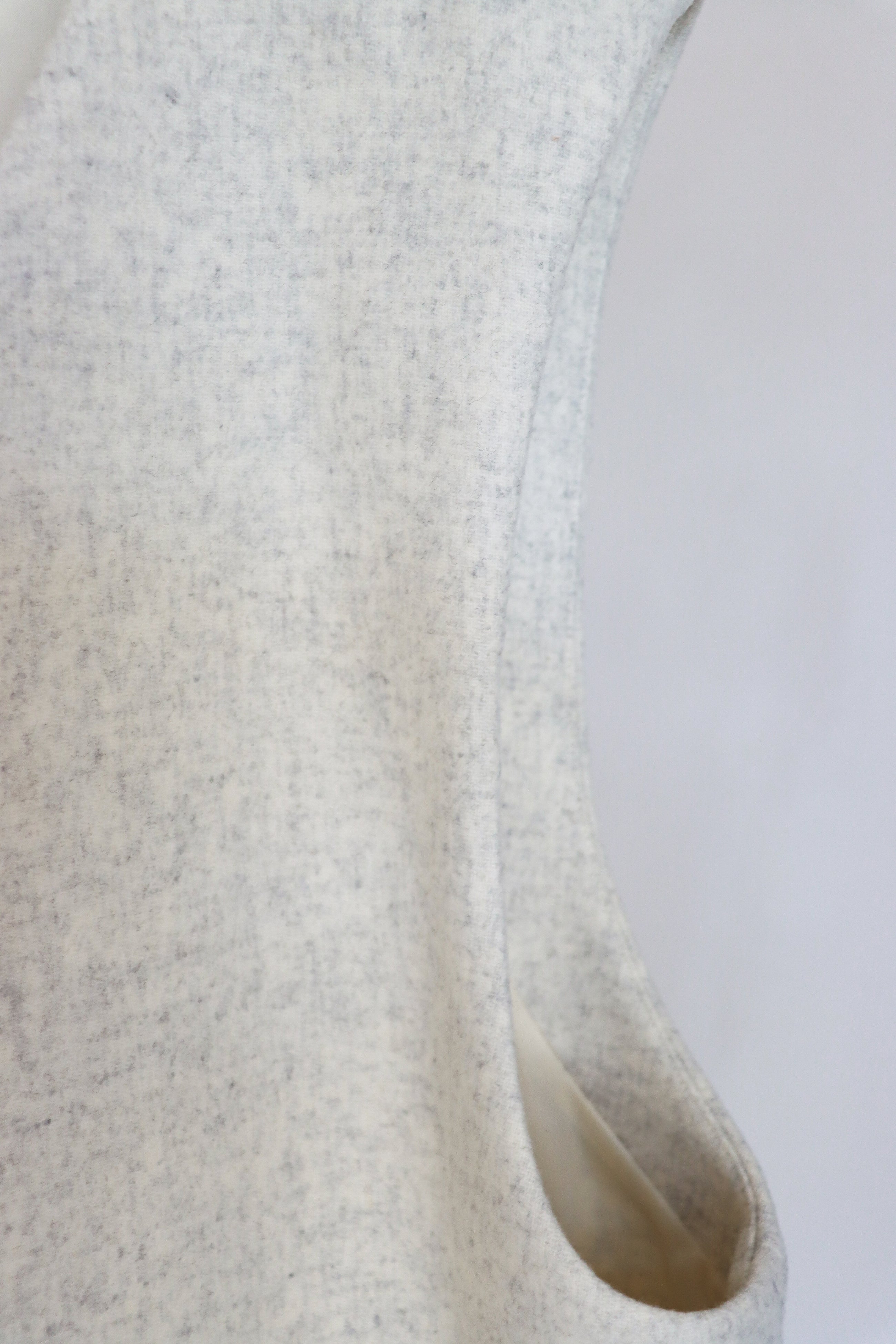 lambs wool melton gilet