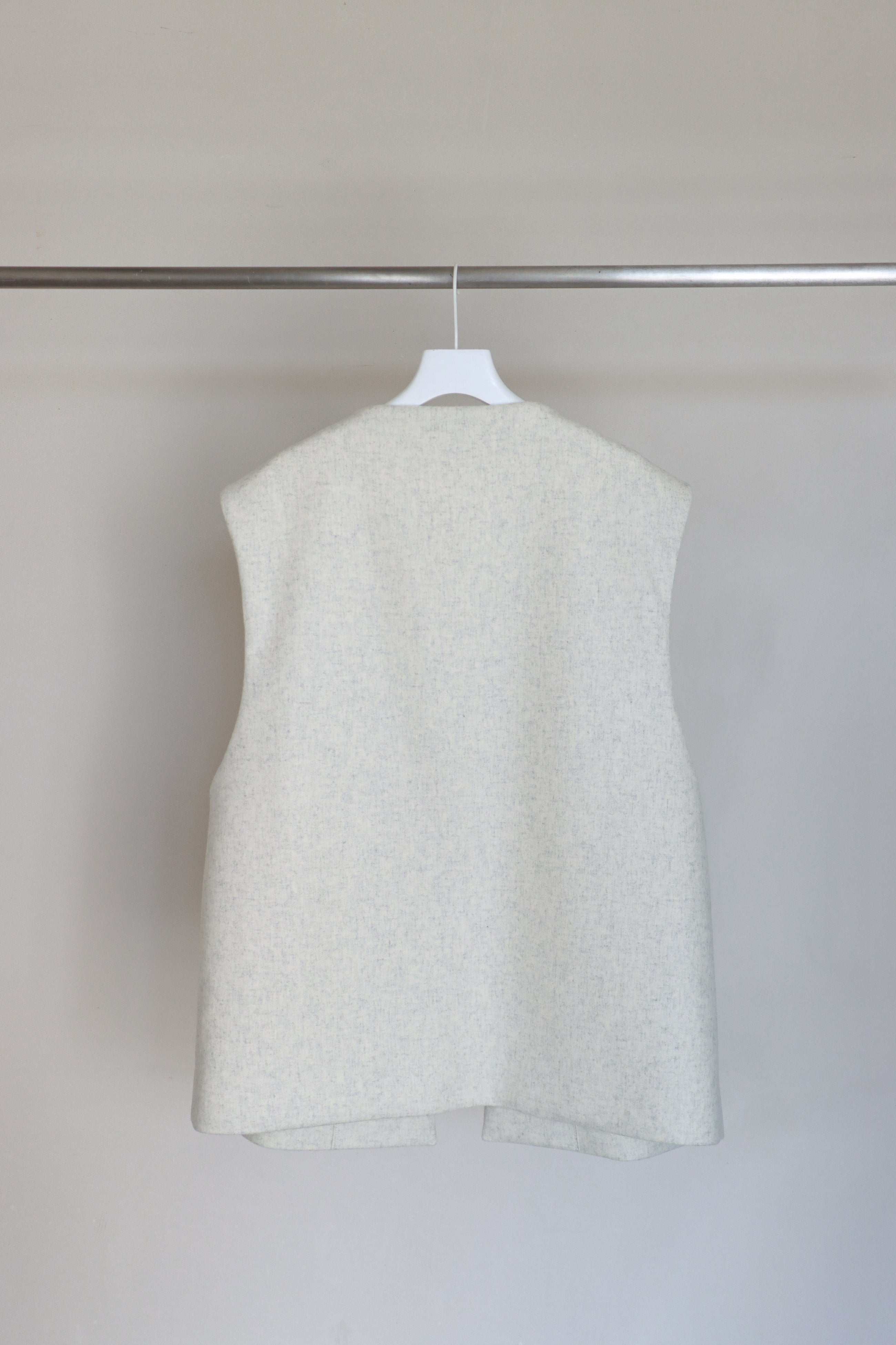 lambs wool melton gilet