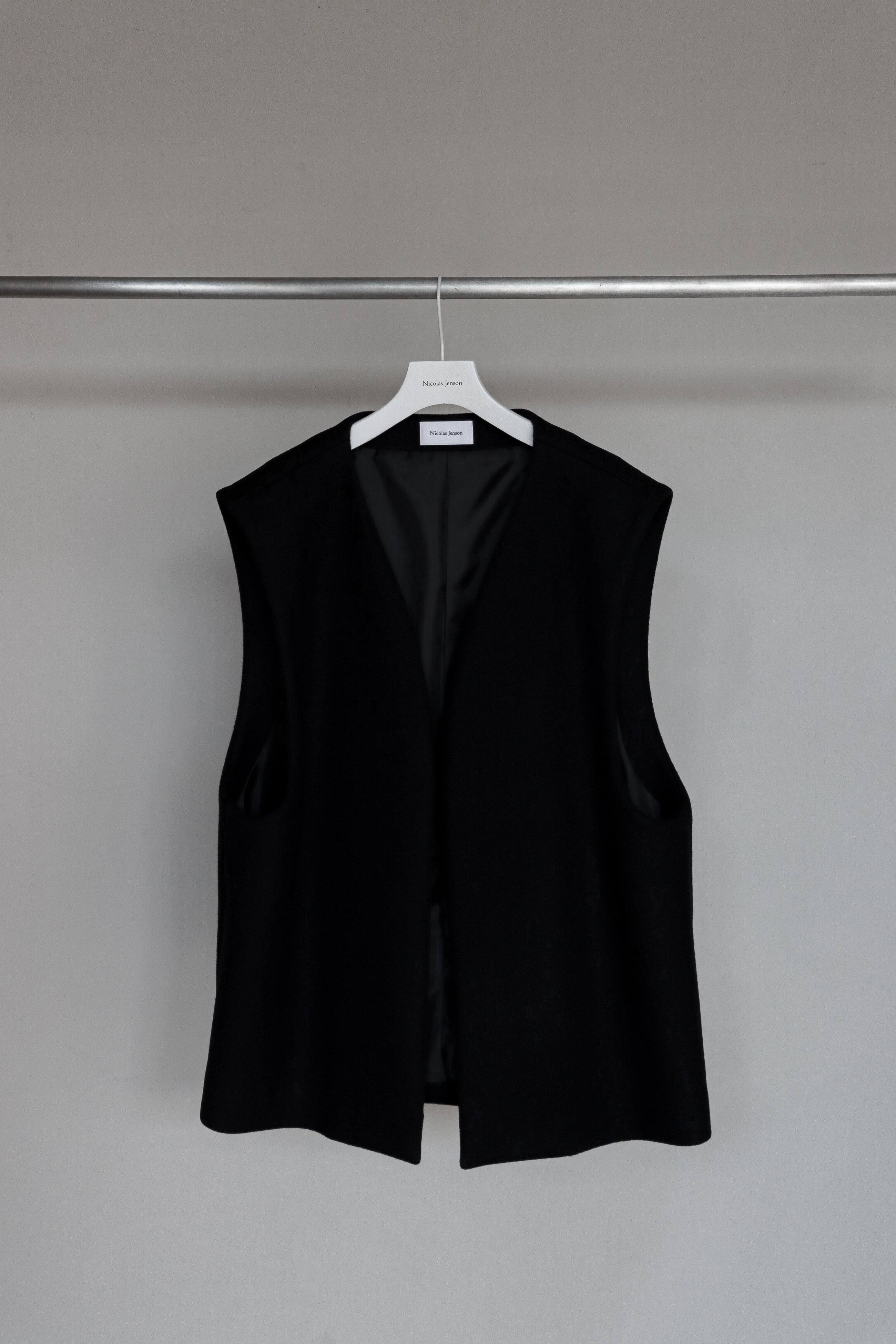 lambs wool melton gilet