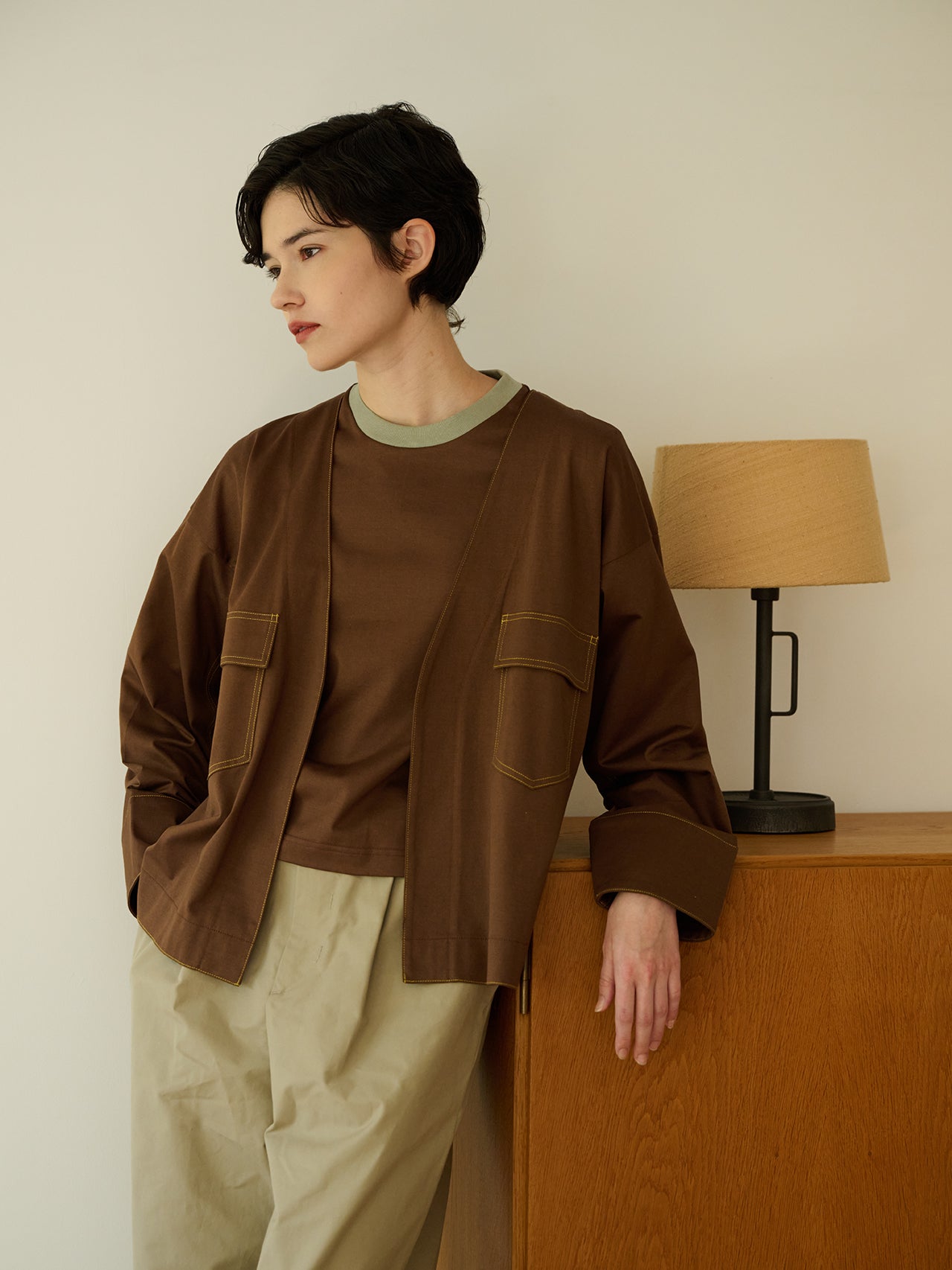 《予約5月上旬お届け》color scheme stitch jacket