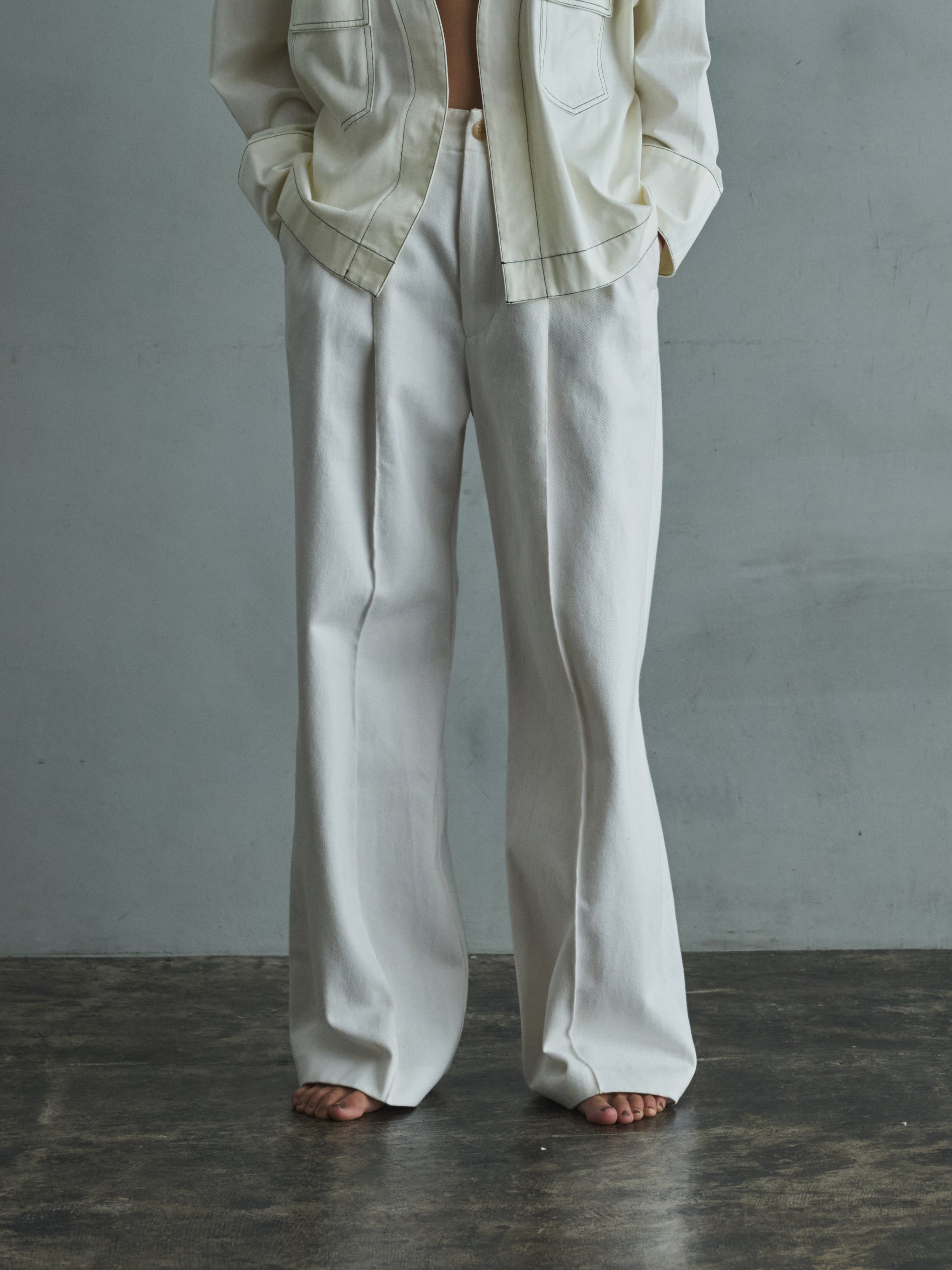 [tuning] denim wide slacks