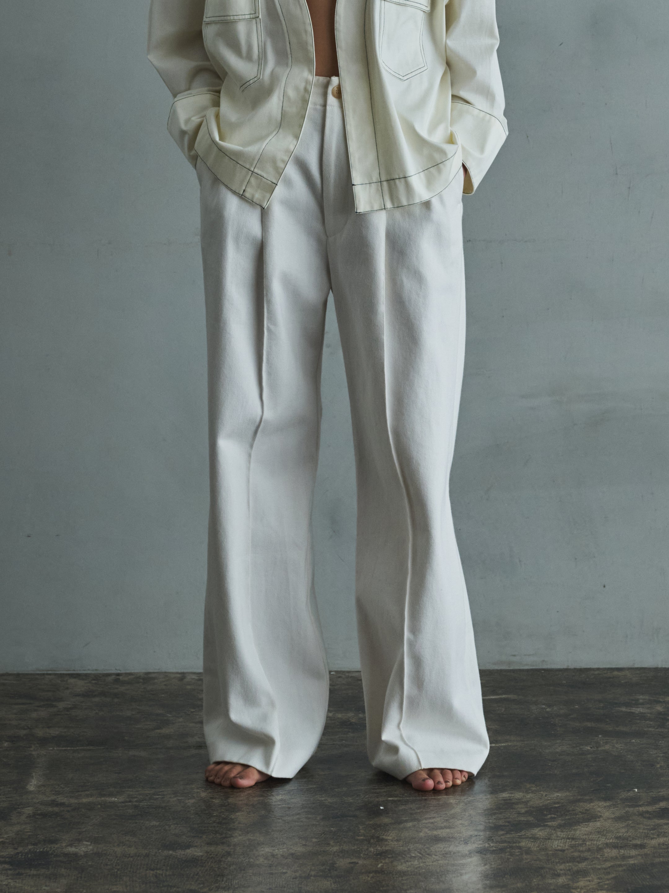 [tuning] denim wide slacks