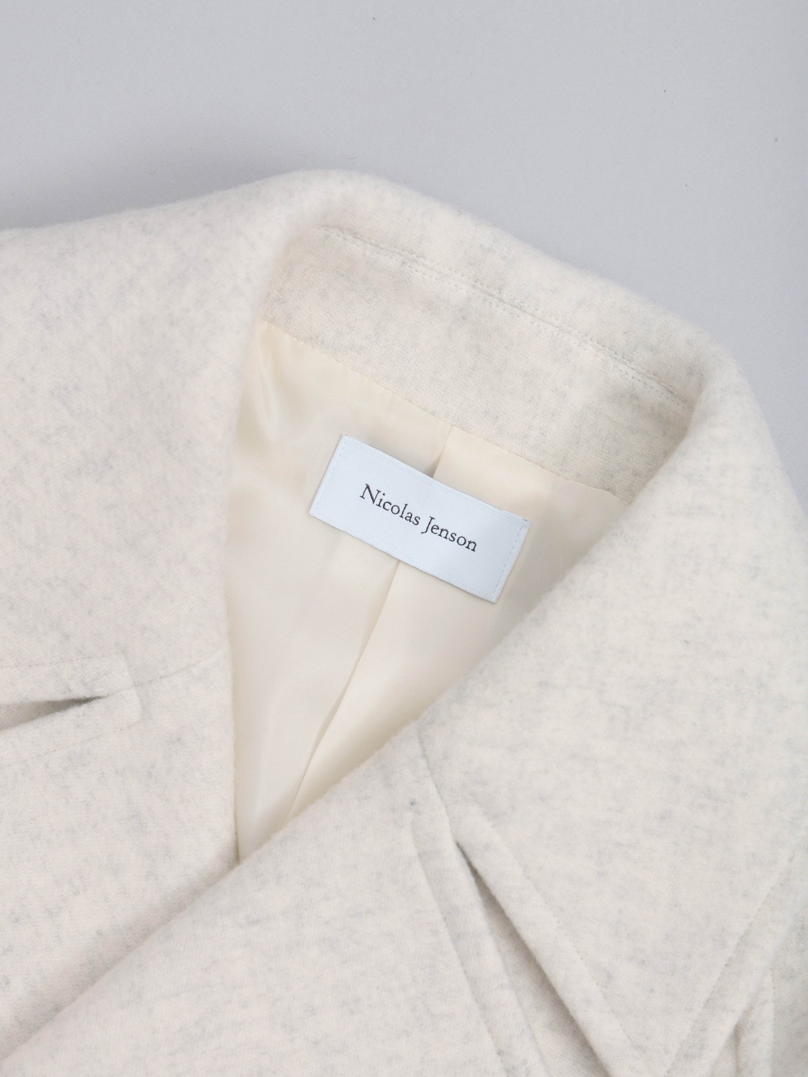 lambs wool melton short raglan coat