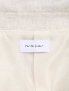 lambs wool melton short raglan coat