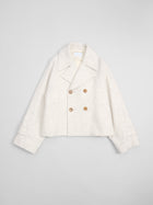 lambs wool melton short raglan coat