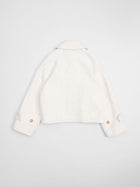 lambs wool melton short raglan coat
