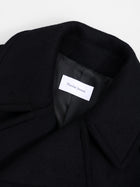 lambs wool melton short raglan coat