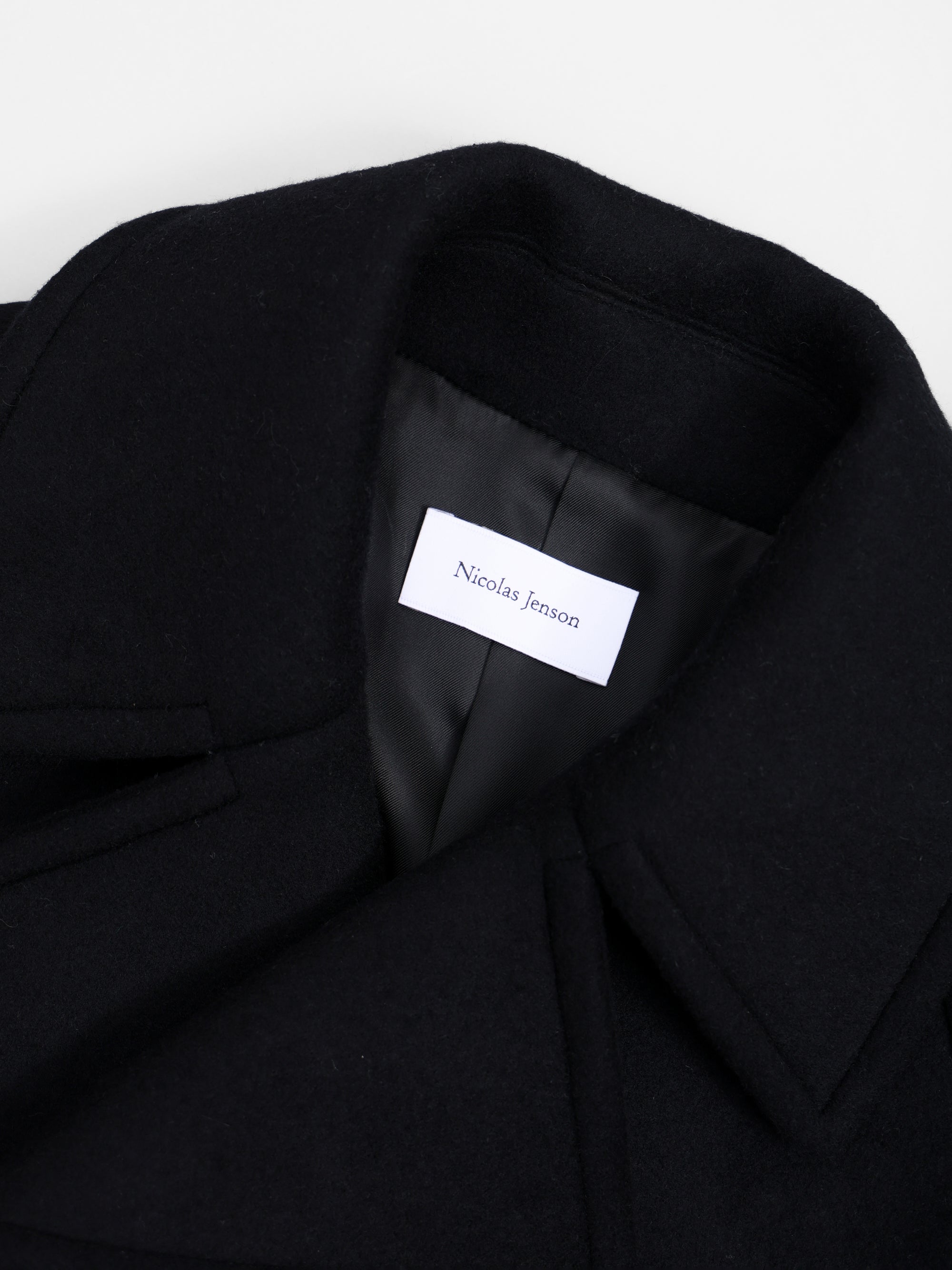 lambs wool melton short raglan coat