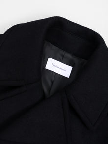 lambs wool melton short raglan coat