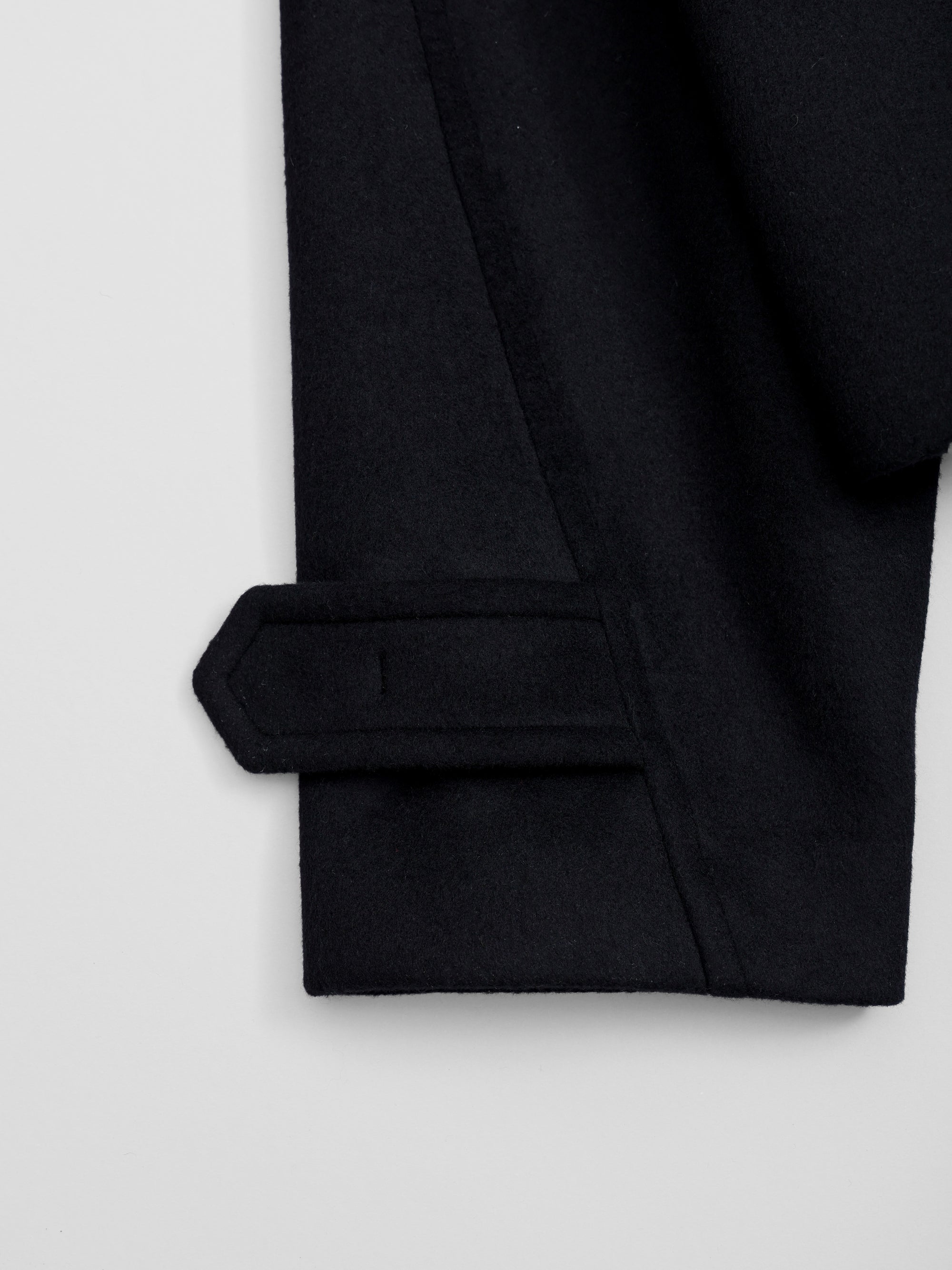 lambs wool melton short raglan coat