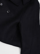 lambs wool melton short raglan coat