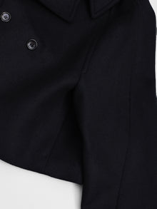 lambs wool melton short raglan coat