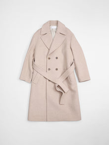 lambs wool melton big collar w coat