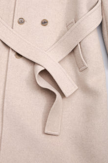 lambs wool melton big collar w coat