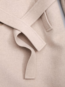 lambs wool melton big collar w coat