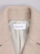 lambs wool melton big collar w coat