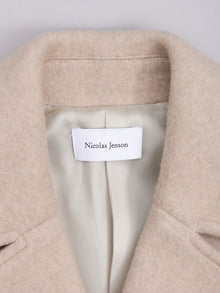 lambs wool melton big collar w coat