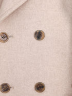 lambs wool melton big collar w coat