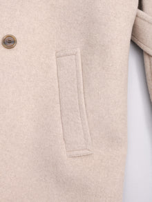 lambs wool melton big collar w coat