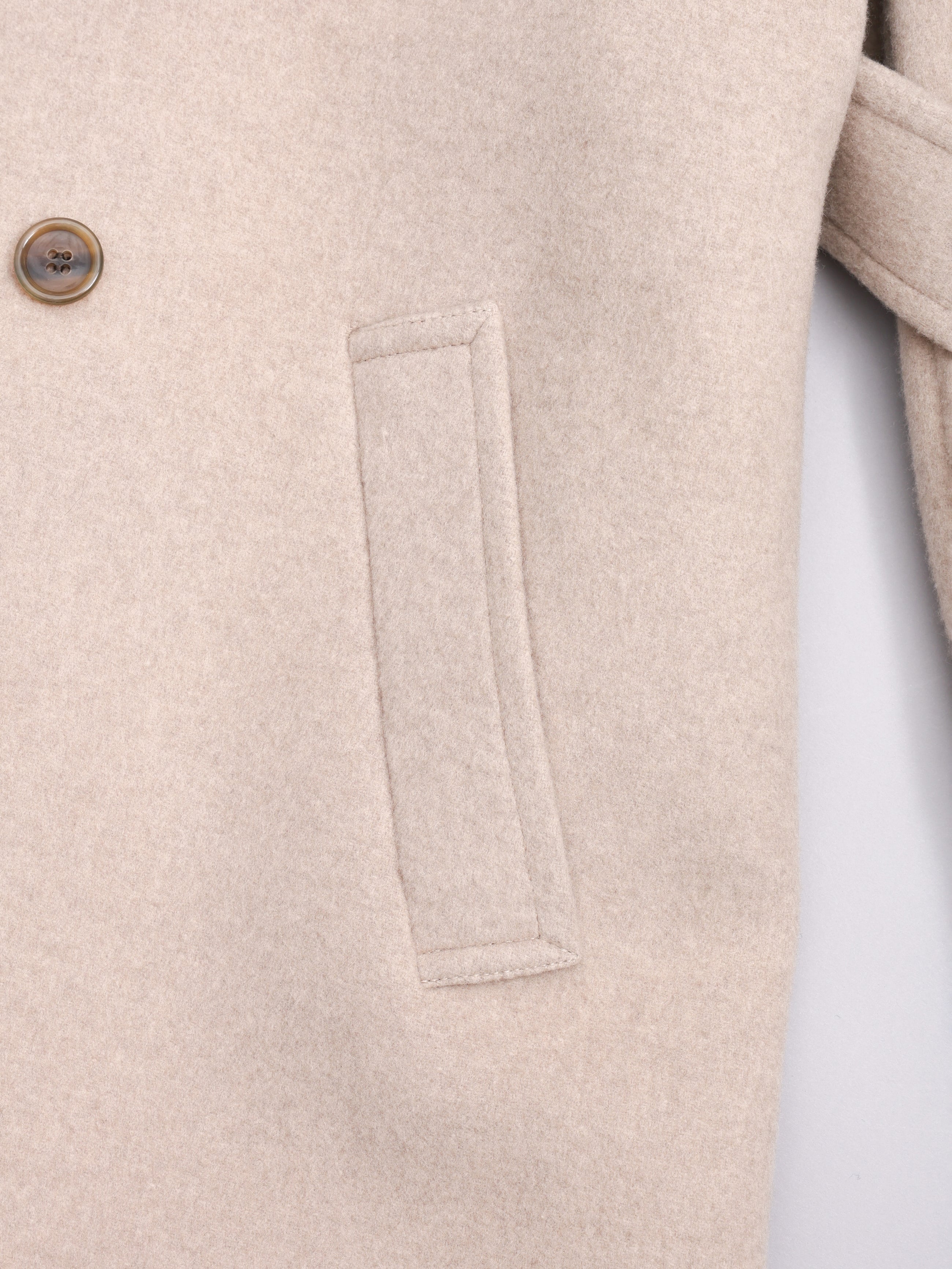 lambs wool melton big collar w coat