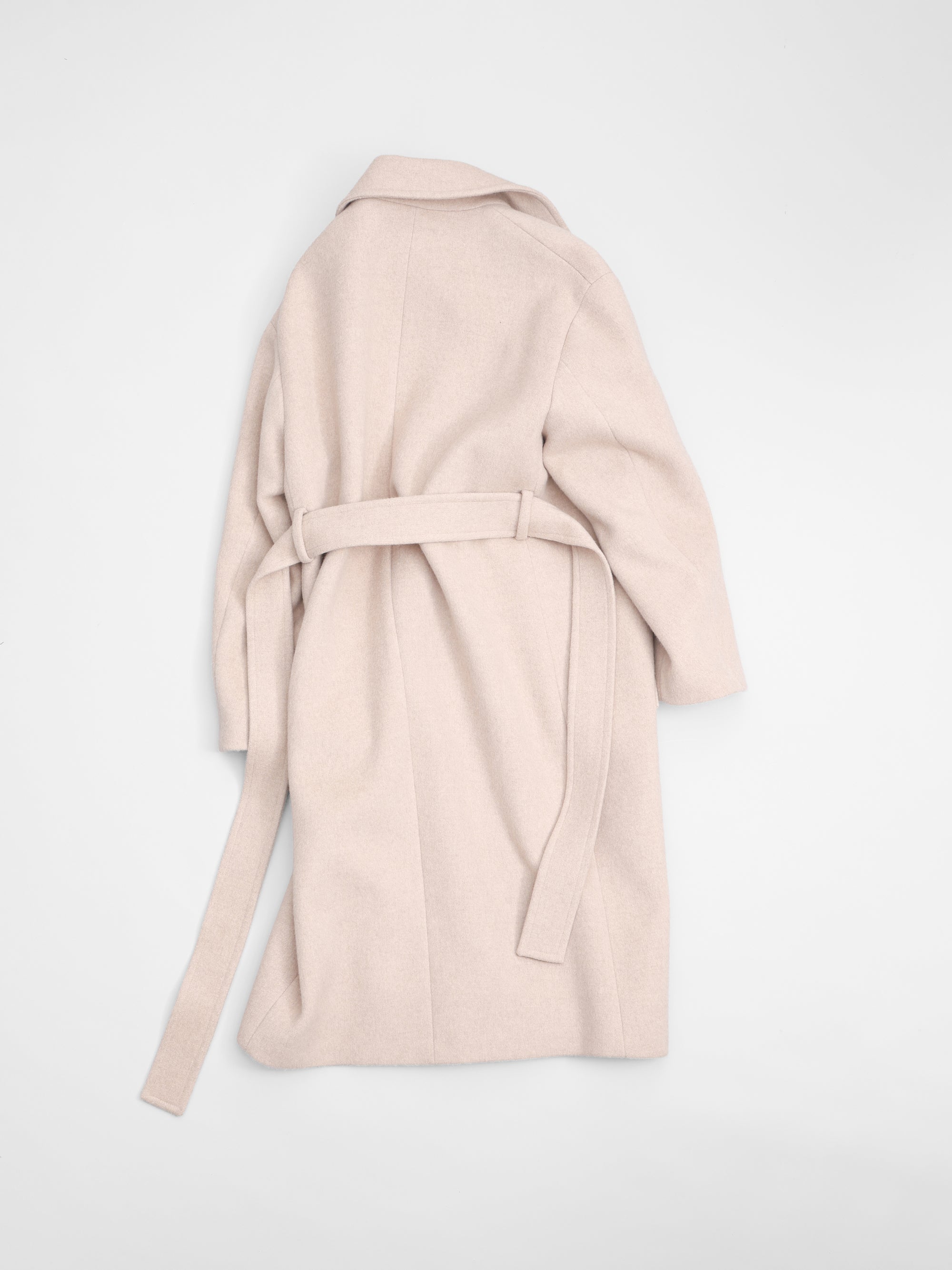 lambs wool melton big collar w coat