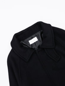 lambs wool melton bal collar coat