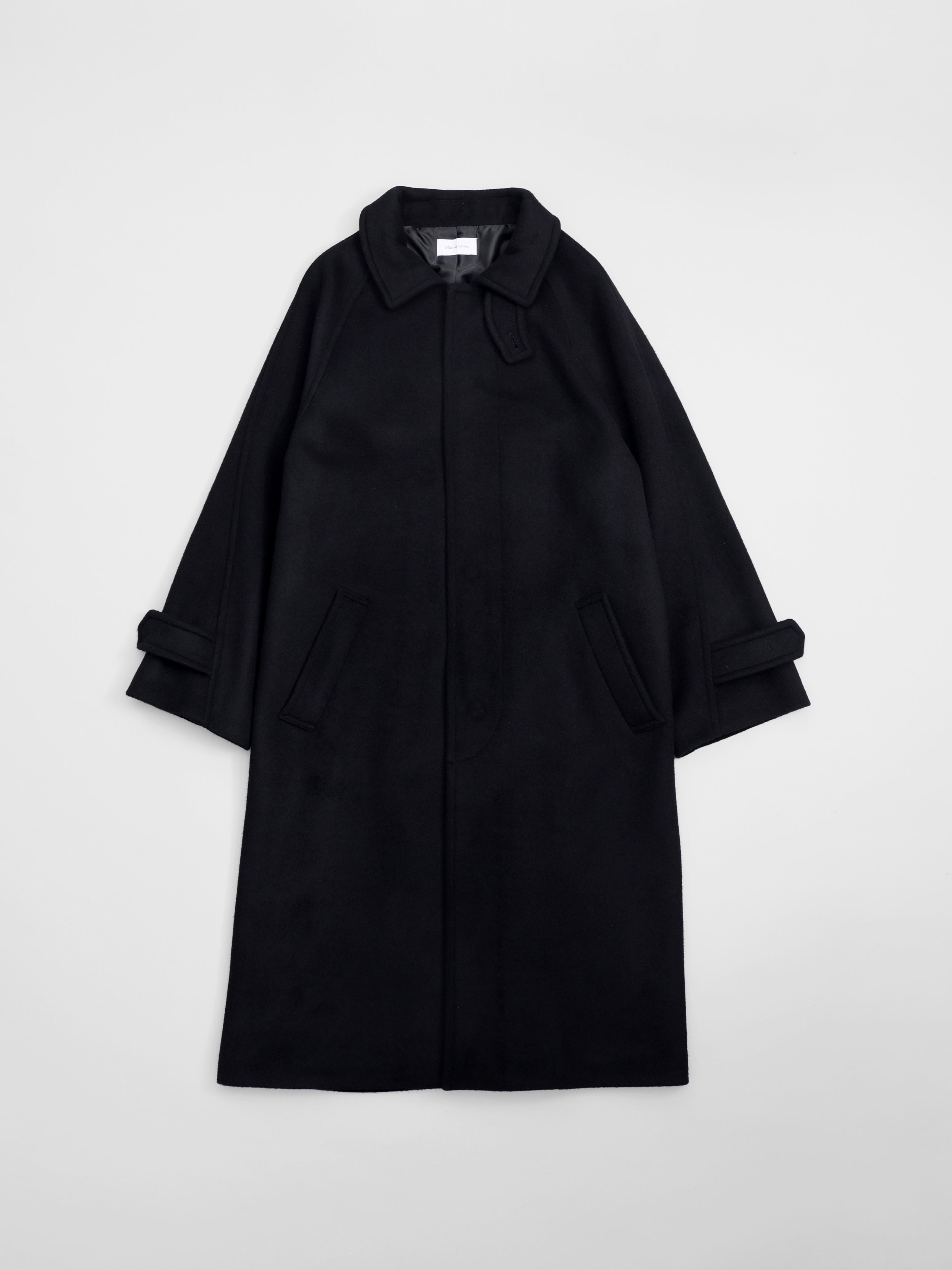 lambs wool melton bal collar coat | Nicolas Jenson