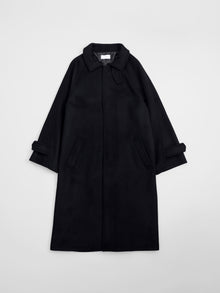 lambs wool melton bal collar coat
