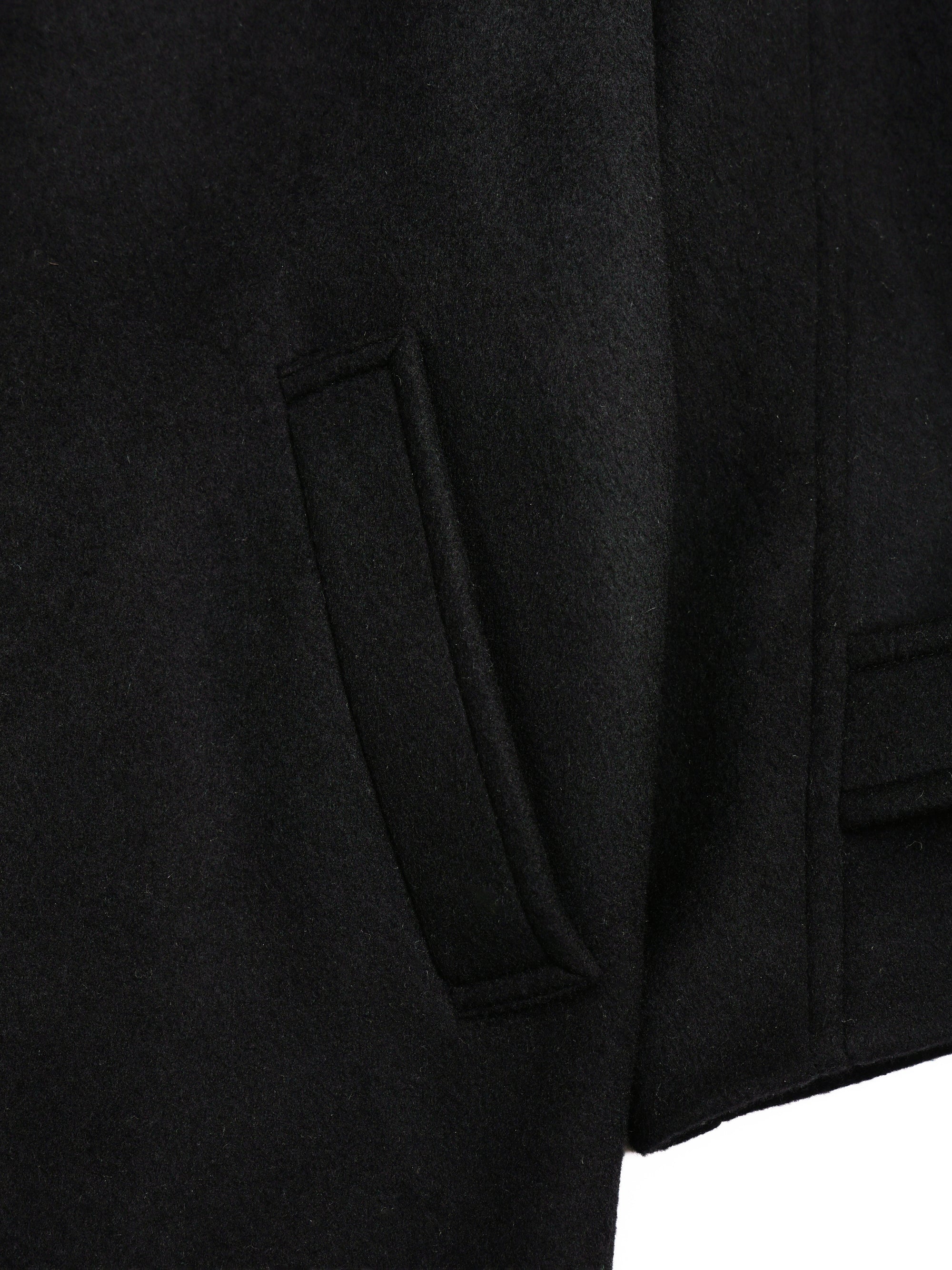 lambs wool melton bal collar coat