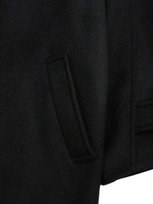 lambs wool melton bal collar coat