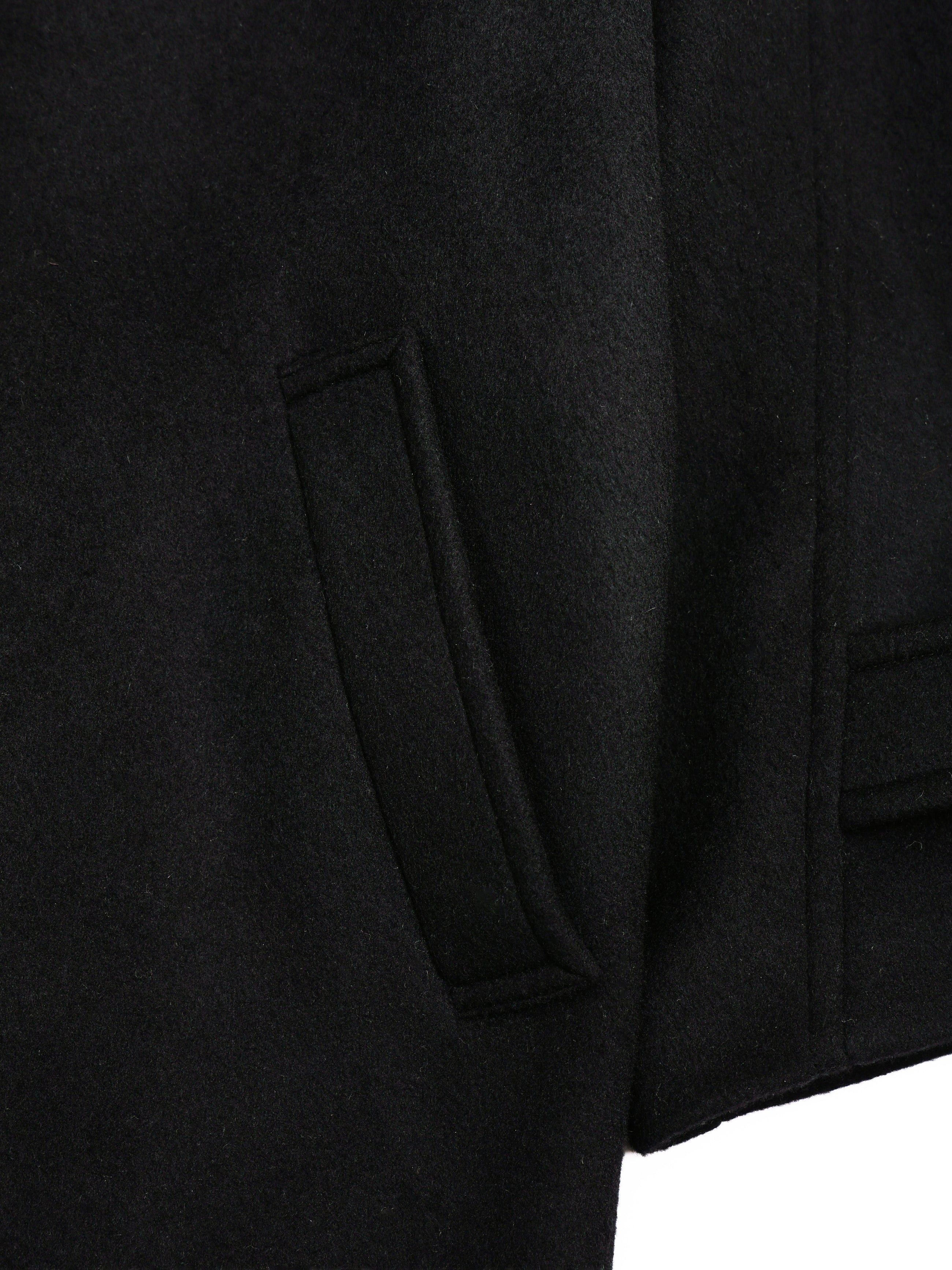 lambs wool melton bal collar coat