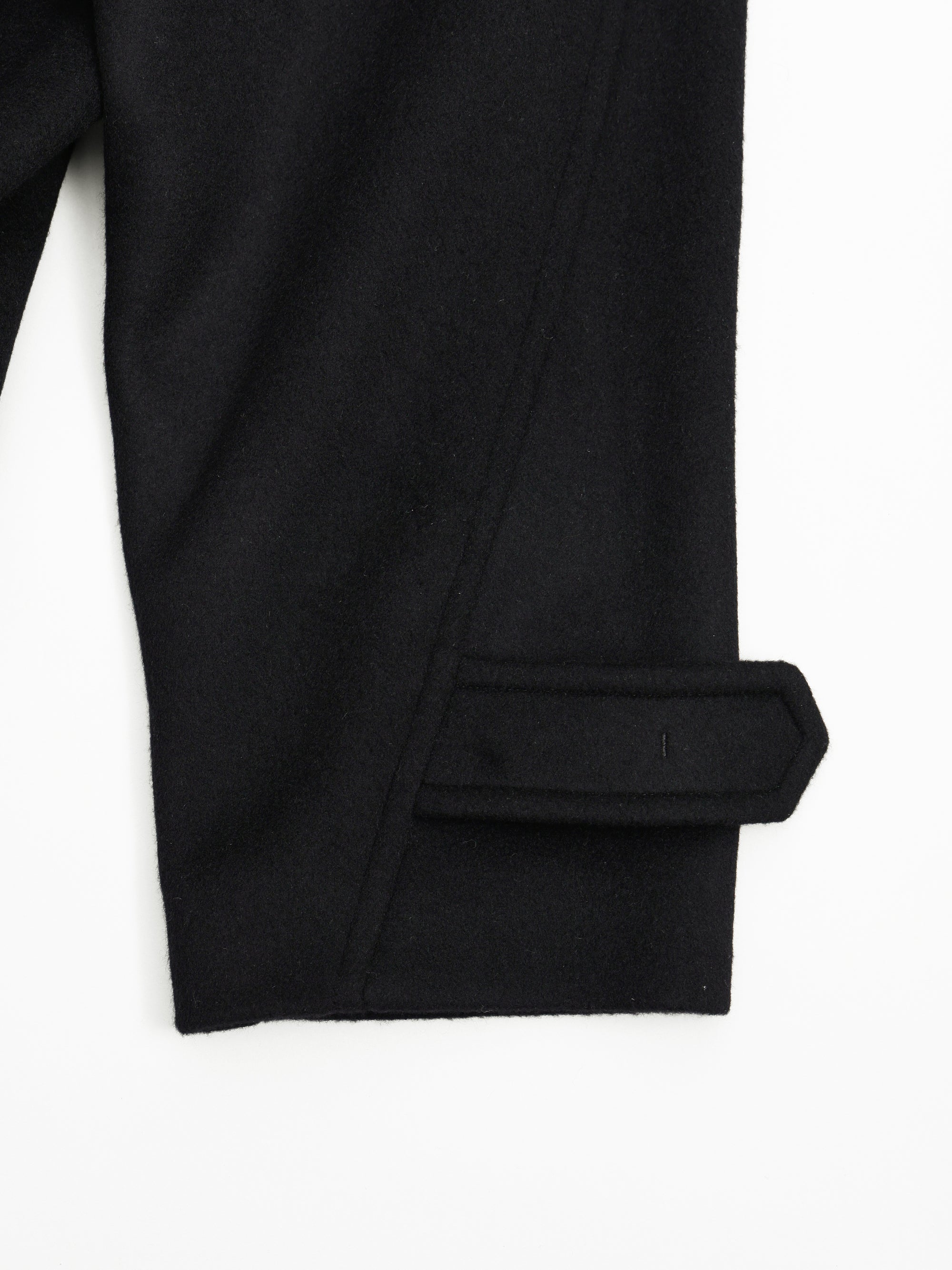 lambs wool melton bal collar coat