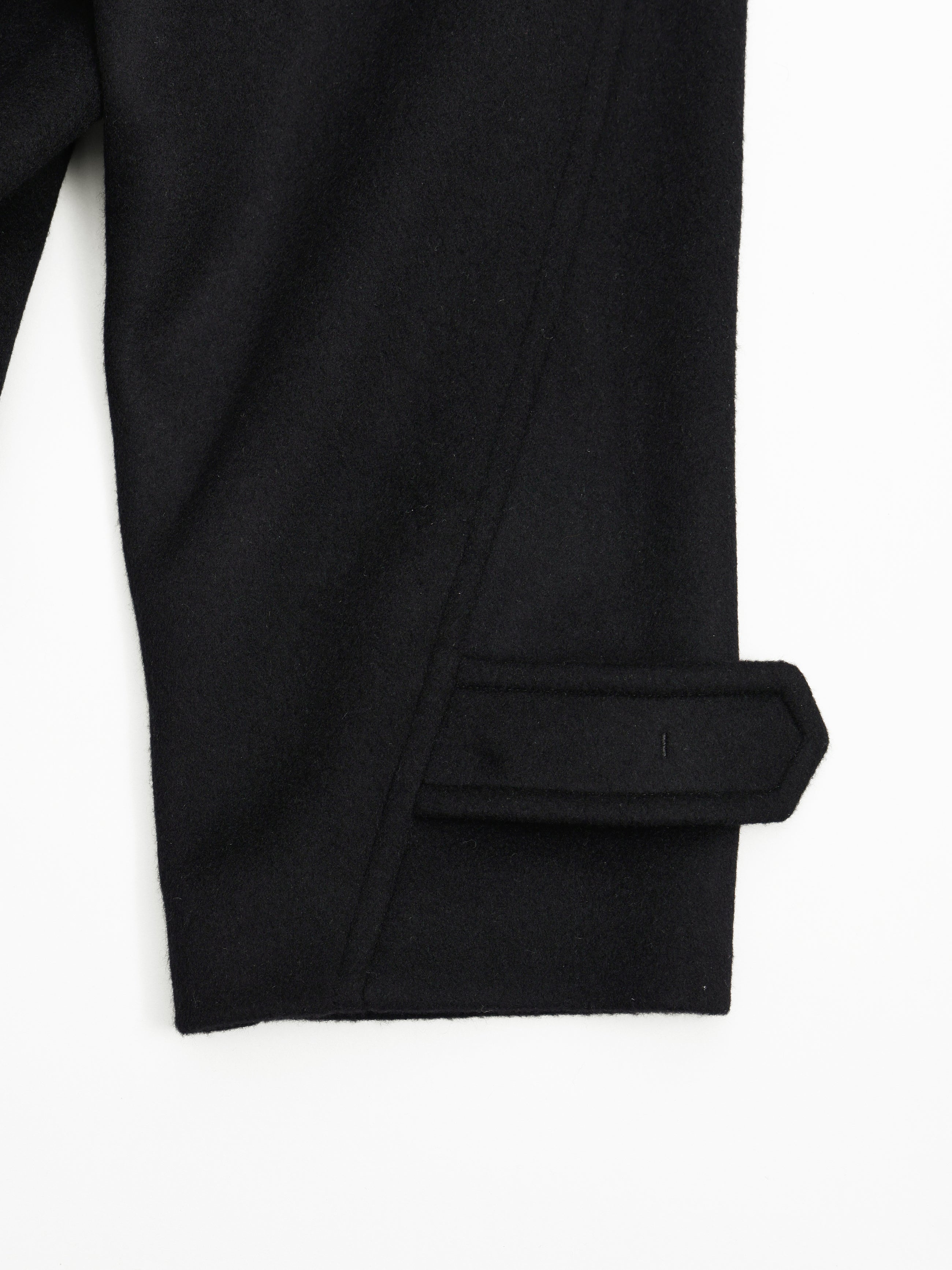 lambs wool melton bal collar coat