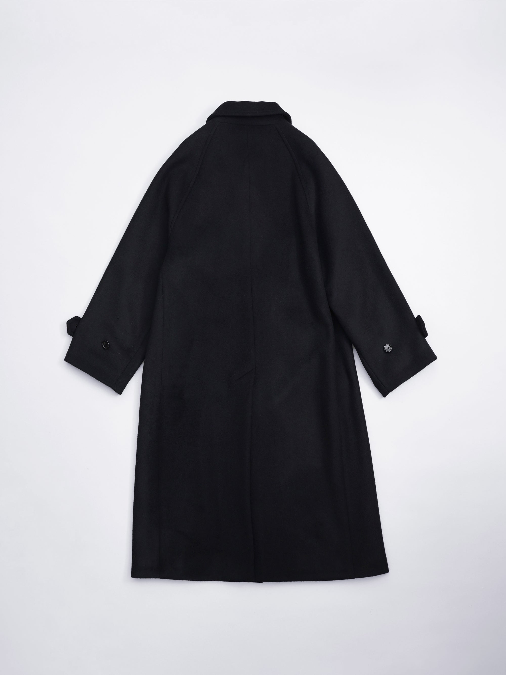 lambs wool melton bal collar coat