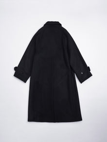 lambs wool melton bal collar coat