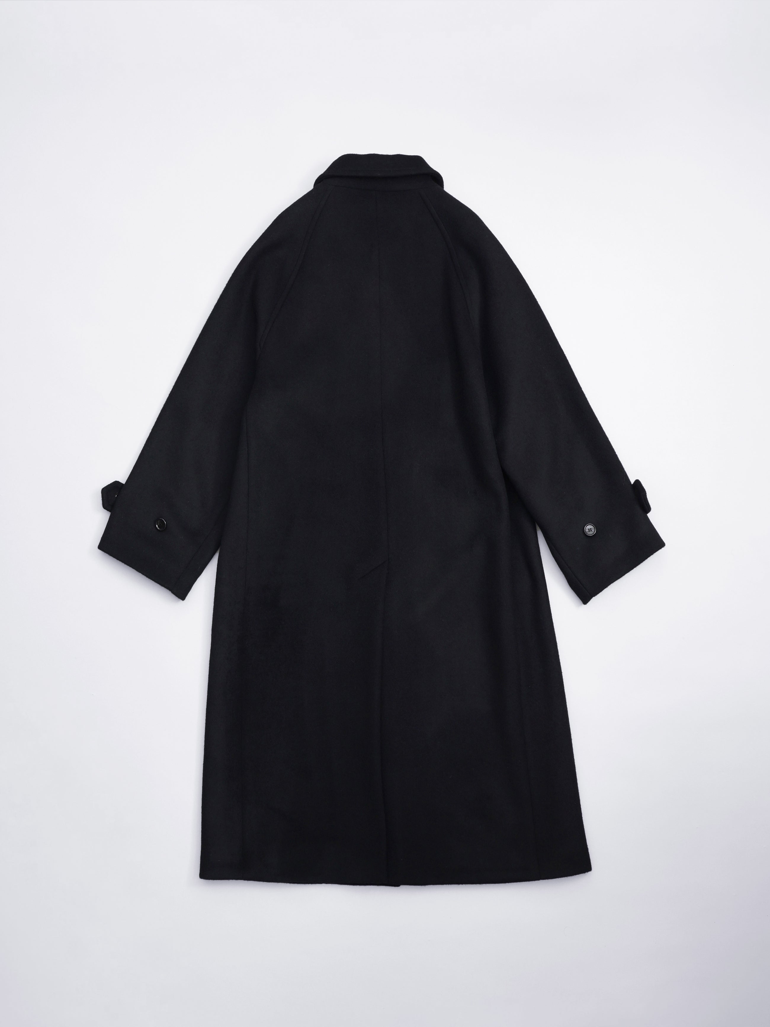 lambs wool melton bal collar coat