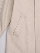 lambs wool melton bal collar coat