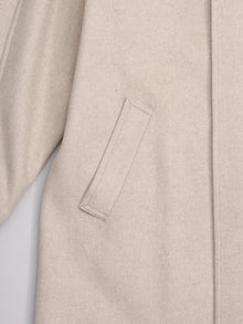 lambs wool melton bal collar coat