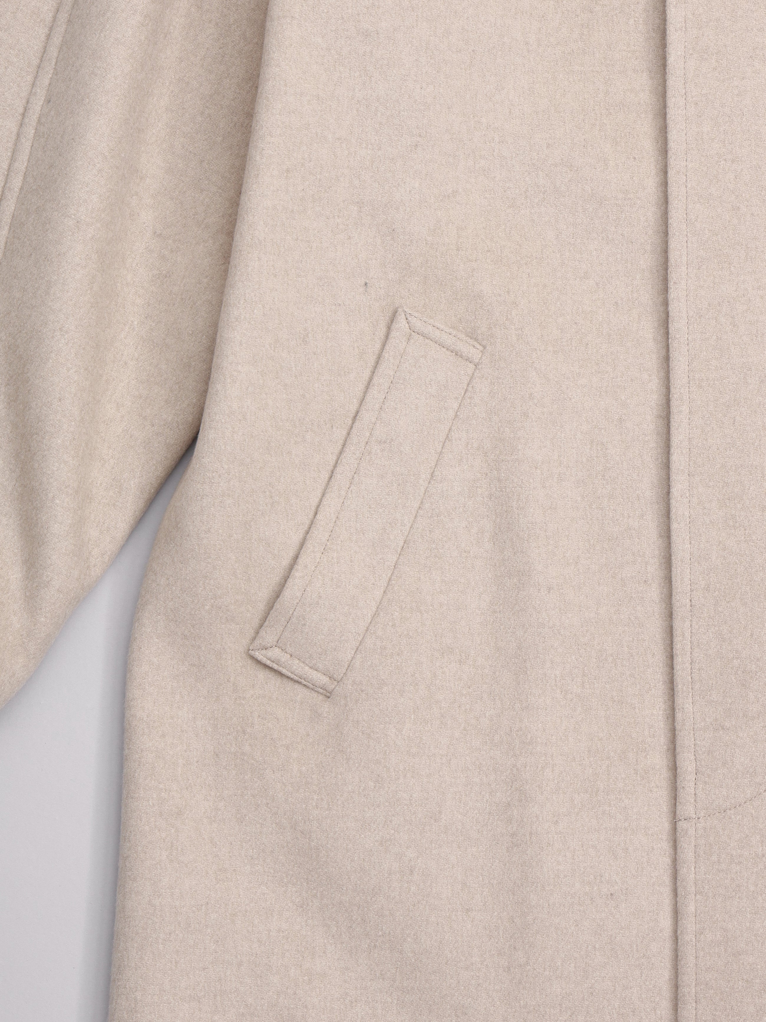 lambs wool melton bal collar coat