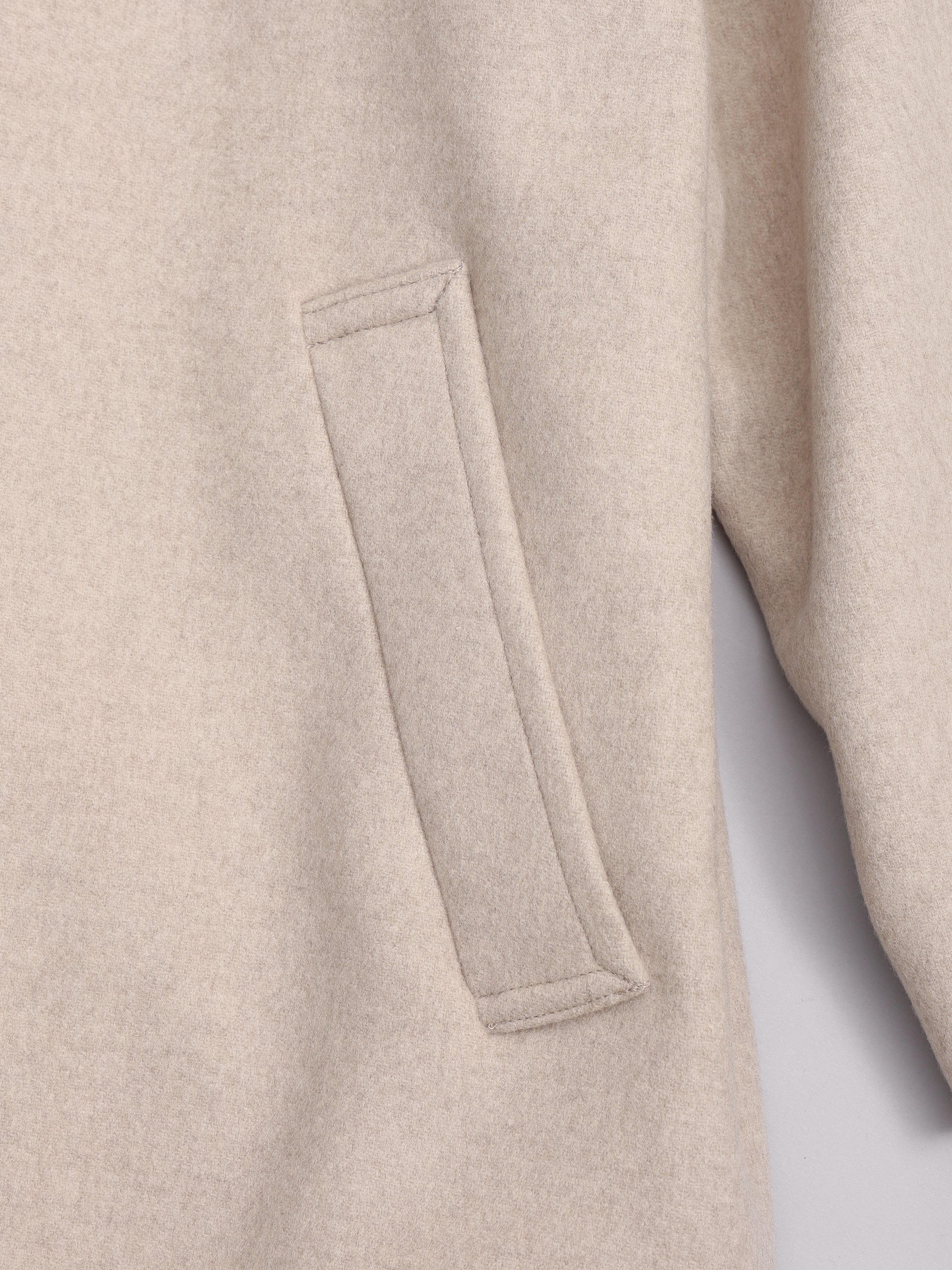 lambs wool melton bal collar coat