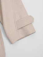 lambs wool melton bal collar coat