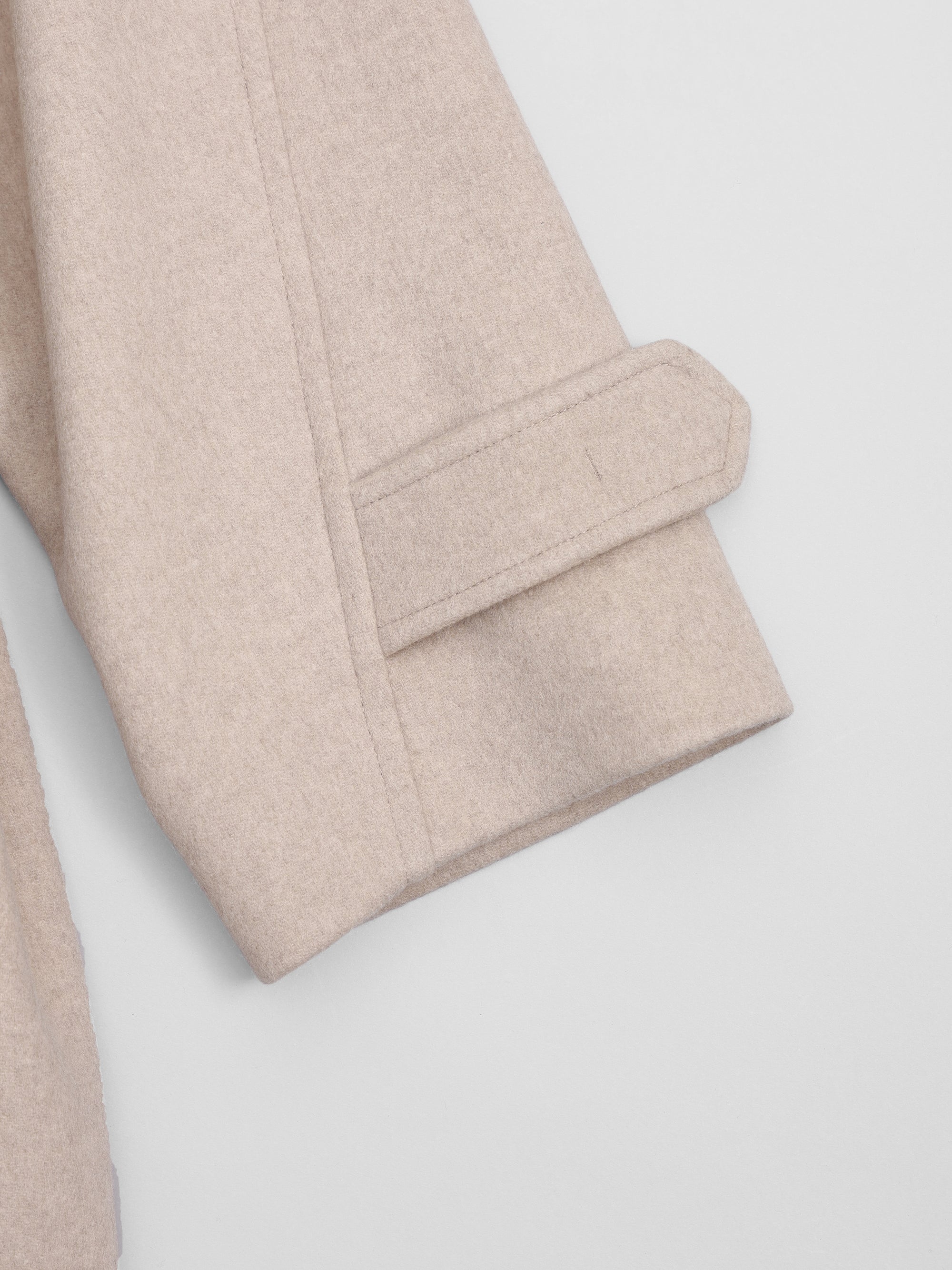 lambs wool melton bal collar coat