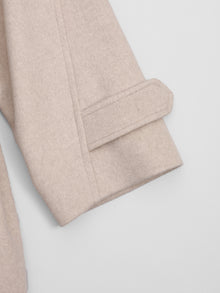 lambs wool melton bal collar coat