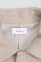 lambs wool melton bal collar coat