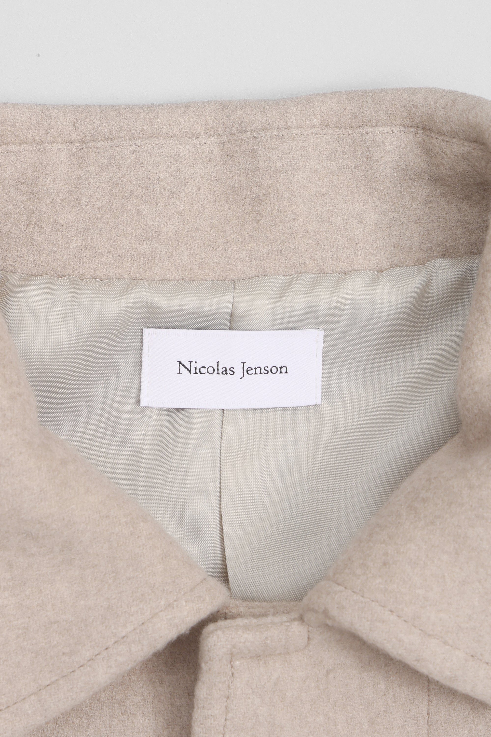 lambs wool melton bal collar coat